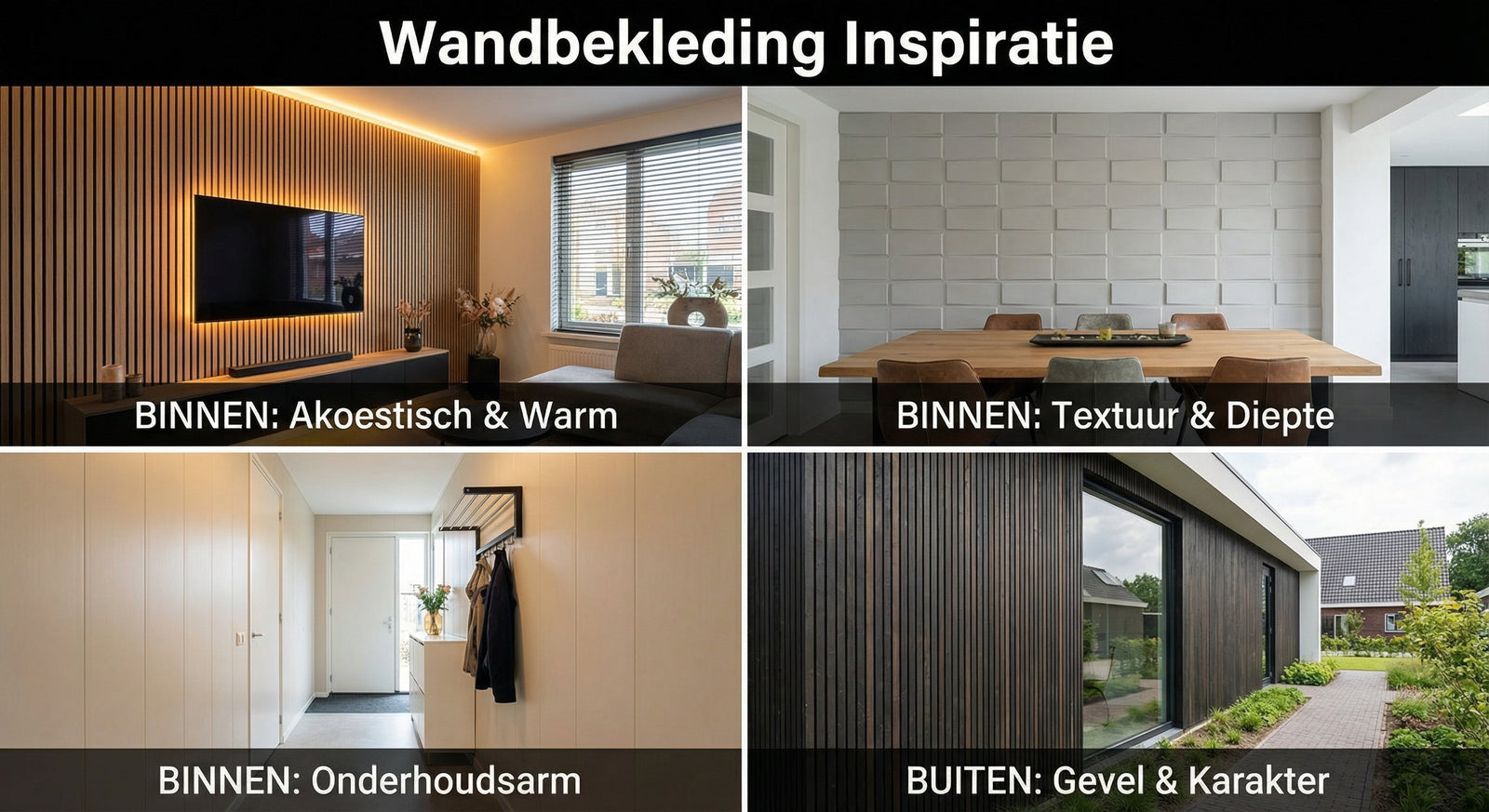 Wandbekleding inspiratie: ontdek de mooiste opties voor binnen en buiten