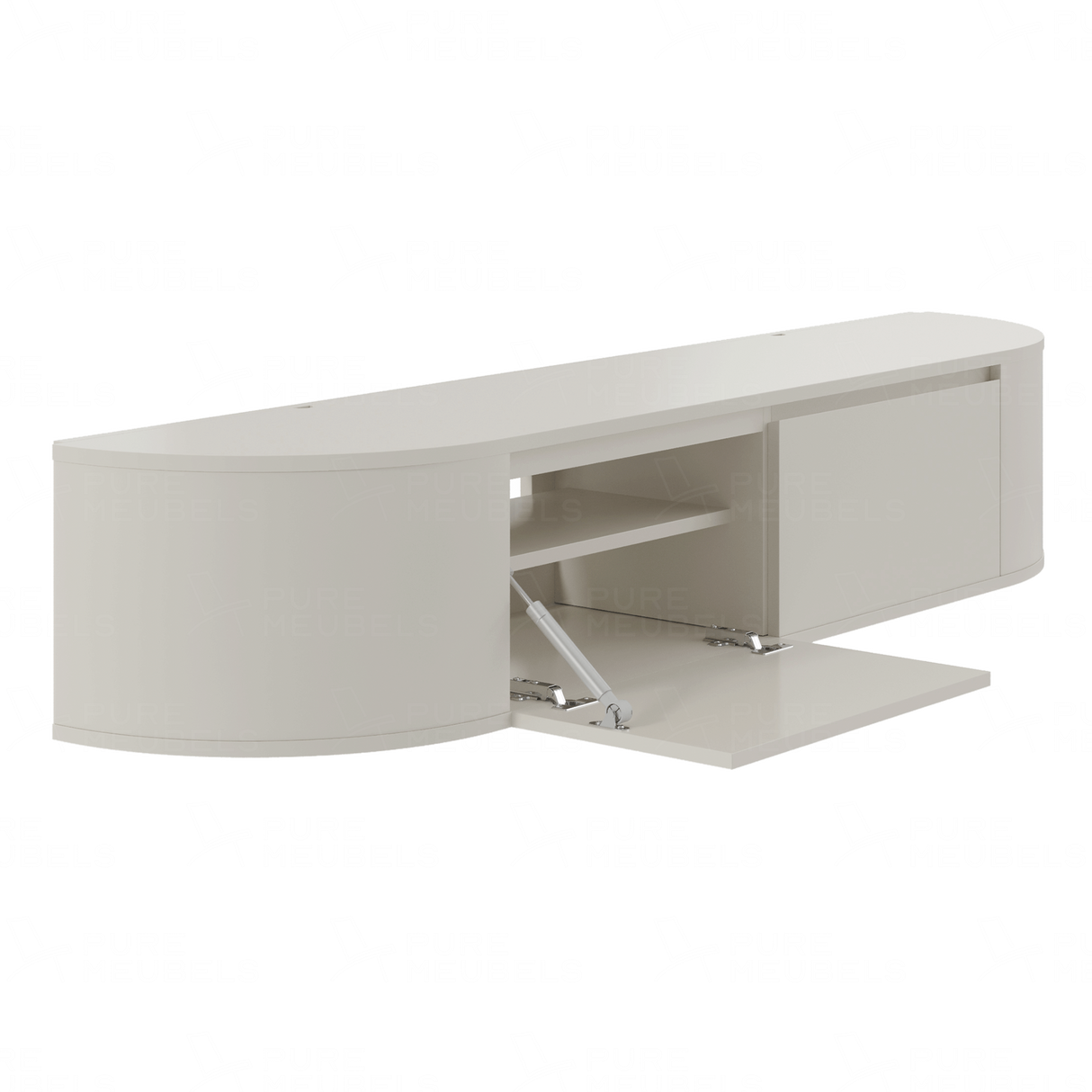 Aura Curved TV-Meubel Beige 180 cm