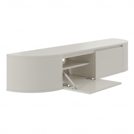 Aura Curved TV-Meubel Beige 180 cm