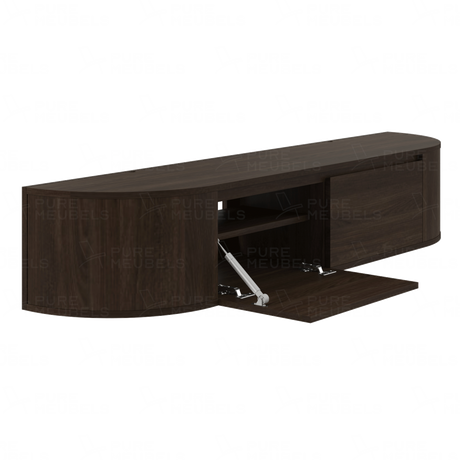 Aura Curved TV-Meubel Walnut 180 cm