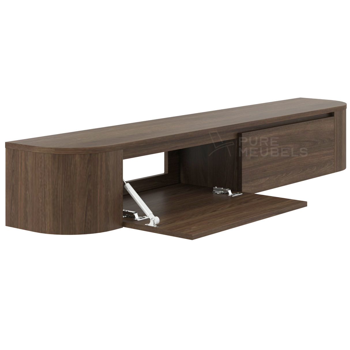 Dulce Curved TV-Meubel Walnut 180 cm
