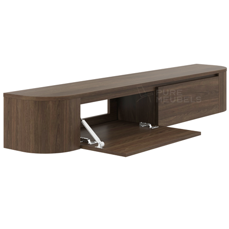 Dulce Curved TV-Meubel Walnut 180 cm