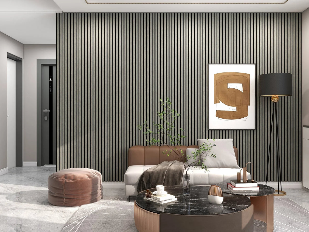 Akoestische panelen 270x60 cm - Eiken Grijs