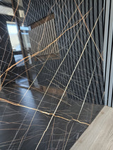 PVC Black Bronze Marmerlook 280×120 Wandpaneel