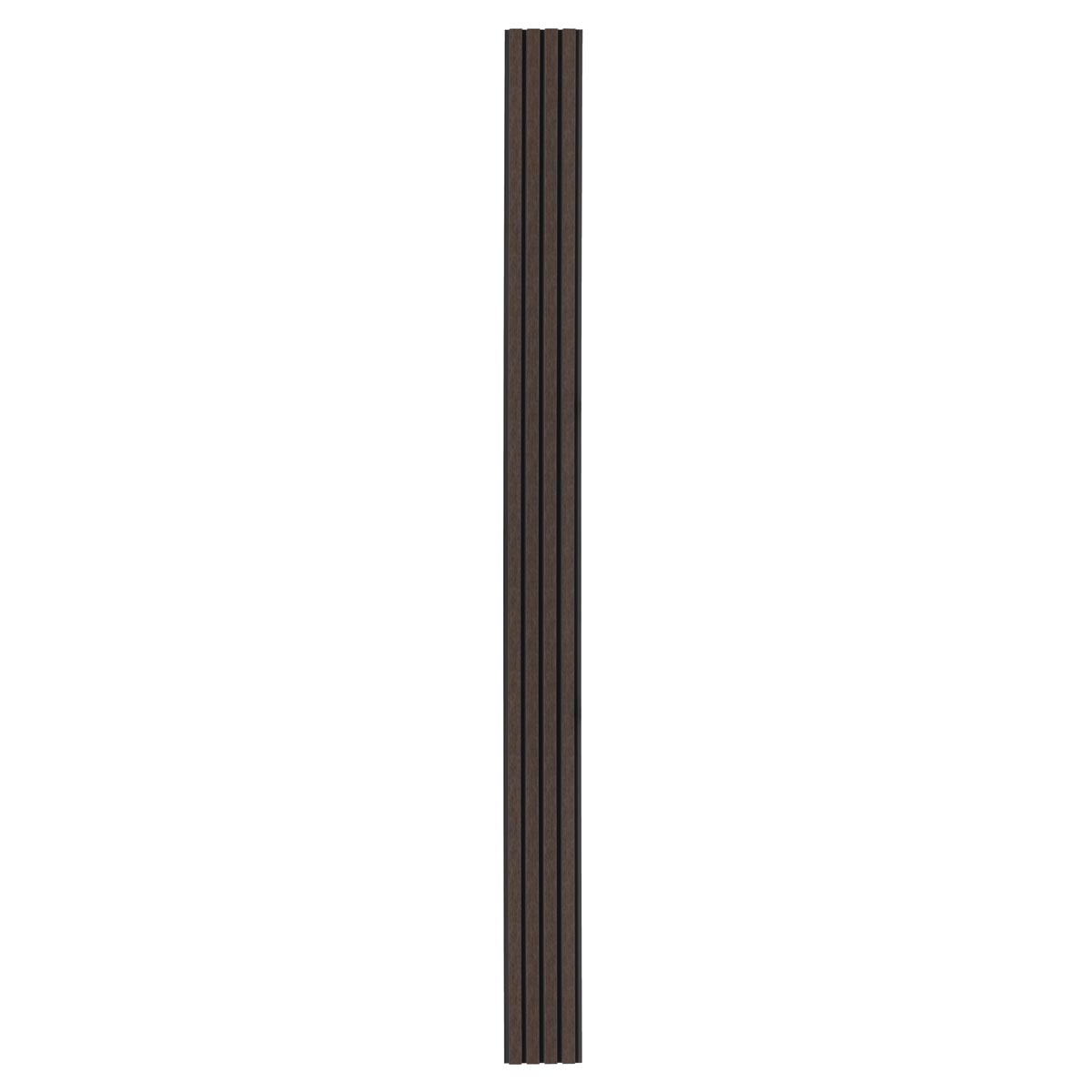Composiet Gevelbekleding Dark Walnoot Lattenwand Wandpanelen 290 x 22 cm | Set van 4 stuks
