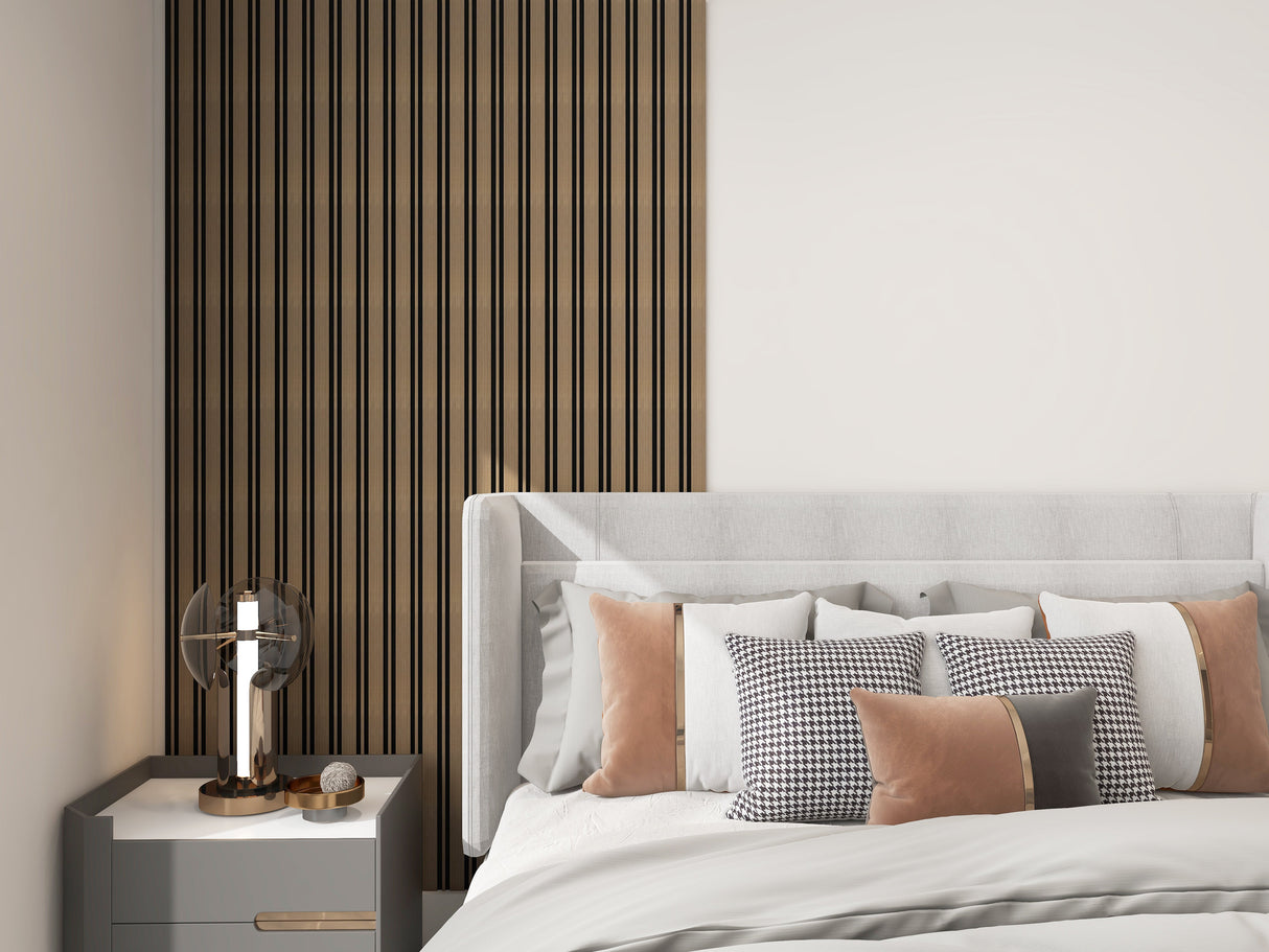 3D Kunststof Wandpanelen Mokka Timeless Collection 270 x 12 cm | Set van 4