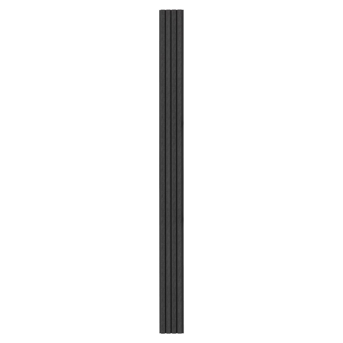 Composiet Gevelbekleding Zwart Lattenwand Wandpanelen 290 x 22 cm | Set van 4 stuks
