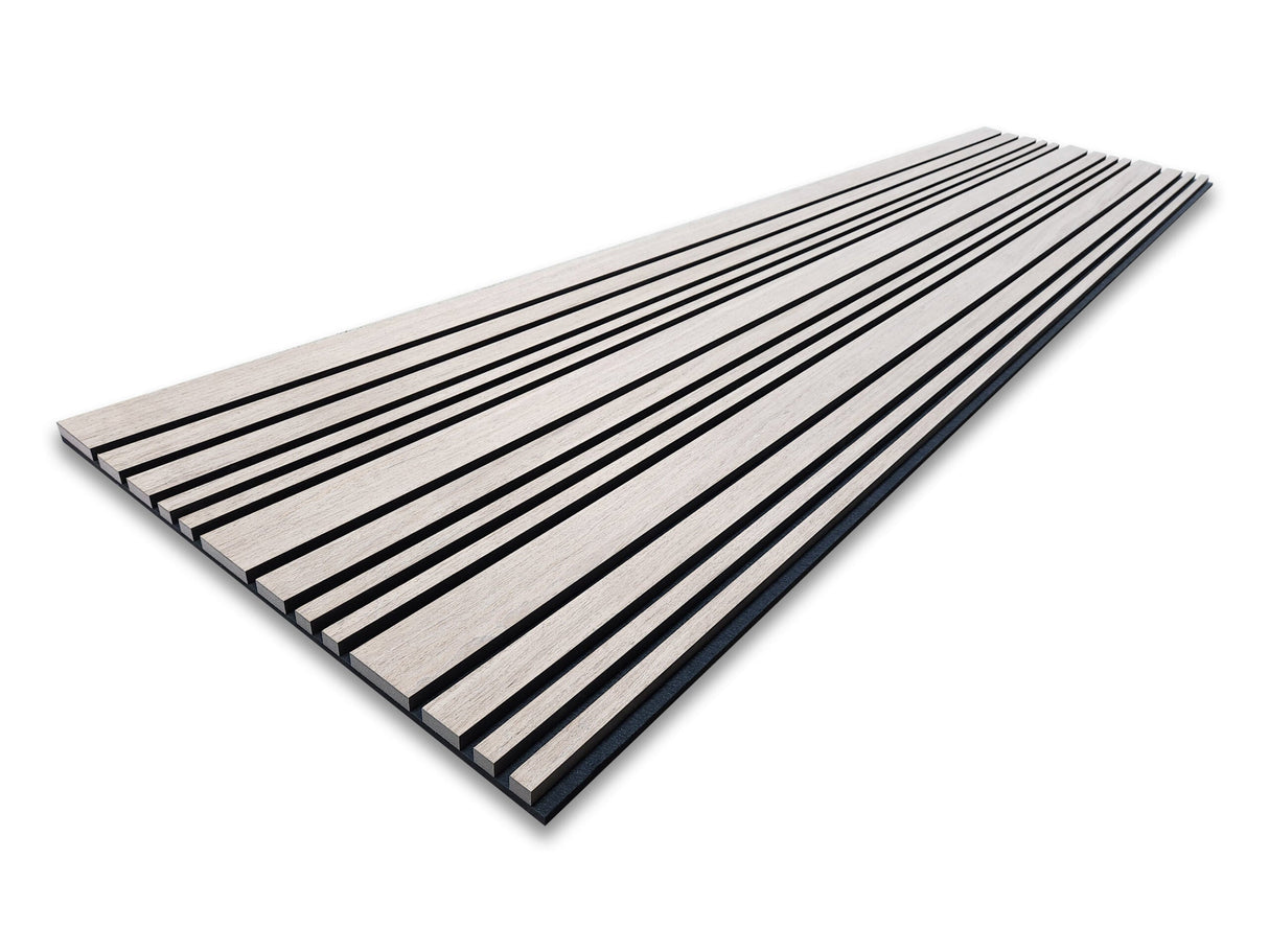 Sanitime Akoestische Wandpanelen Latenwand Tripple Akupanelen 270 x 60 cm Natural eiken