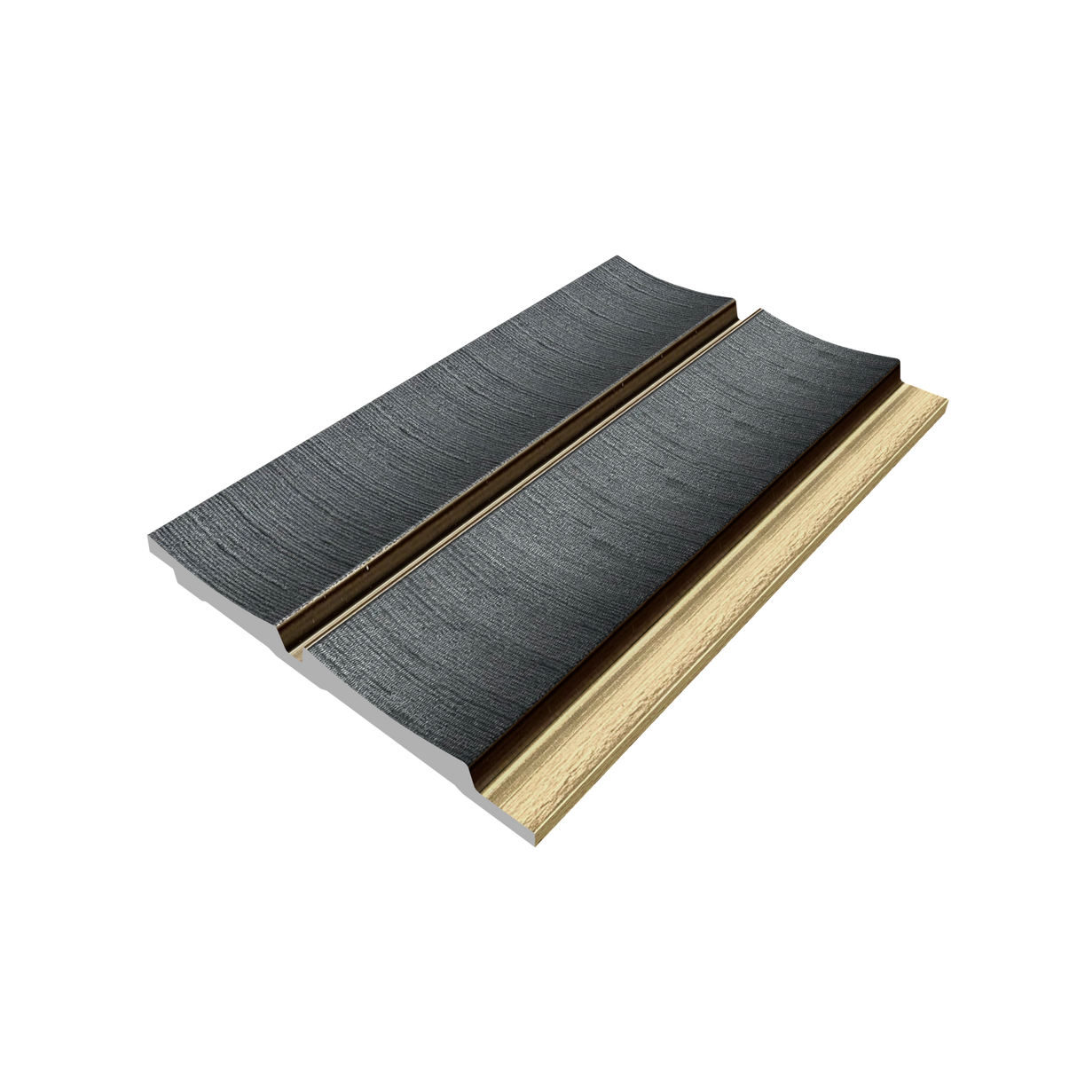 Proefstaal 3D Kunststof Wandpanelen Lumière Collection Antraciet Sample