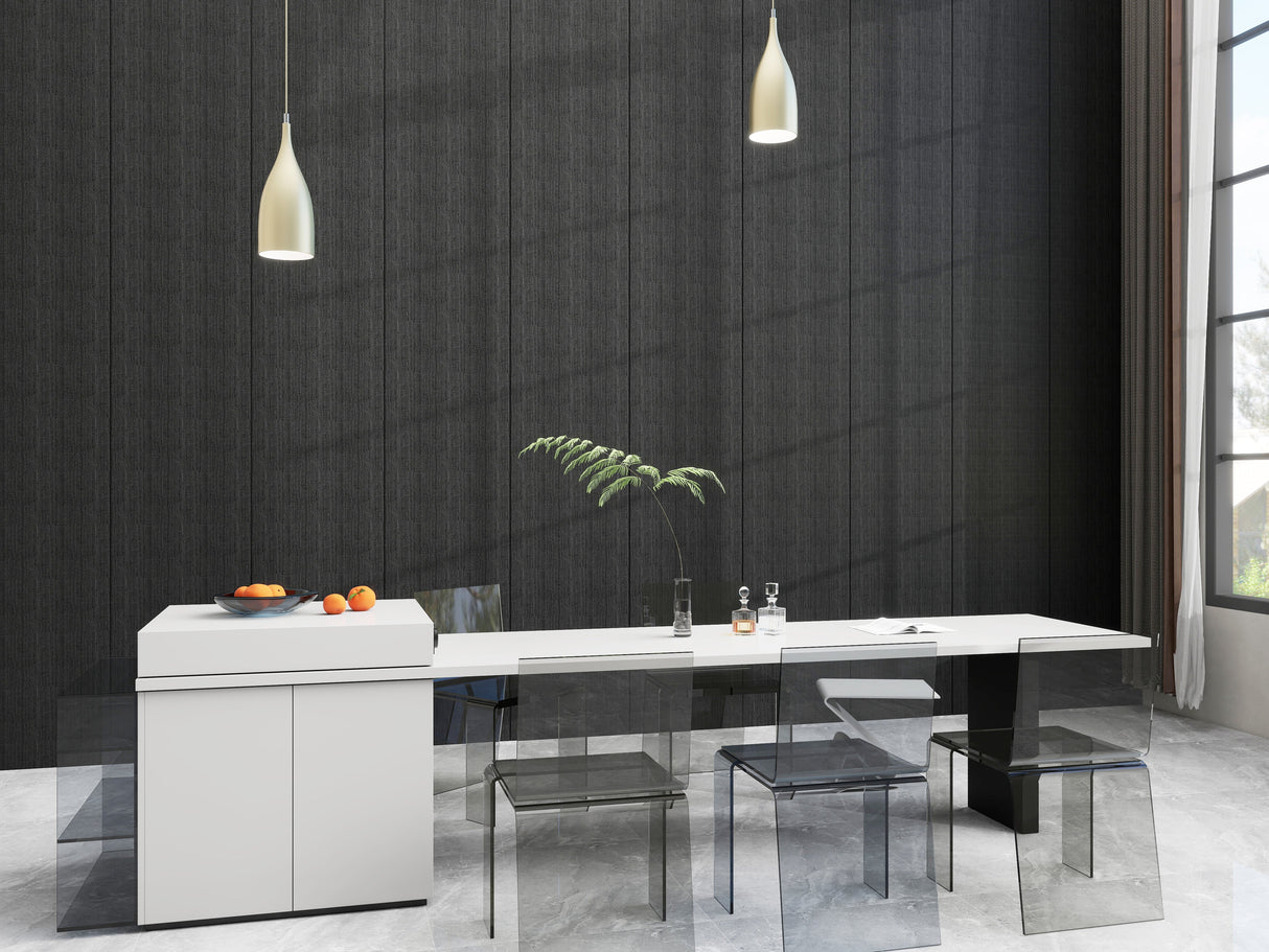 Decopanel Eiken Zwart 270 x 60 cm Akoestische wandpanelen