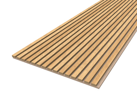 Natural Eiken + Beige Vilt Wandpaneel 270x60
