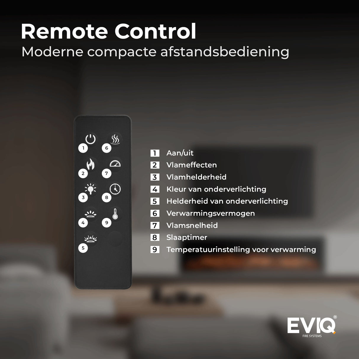 EVIQ Elektrische sfeerhaard Diamond 72″ inch – 182 cm