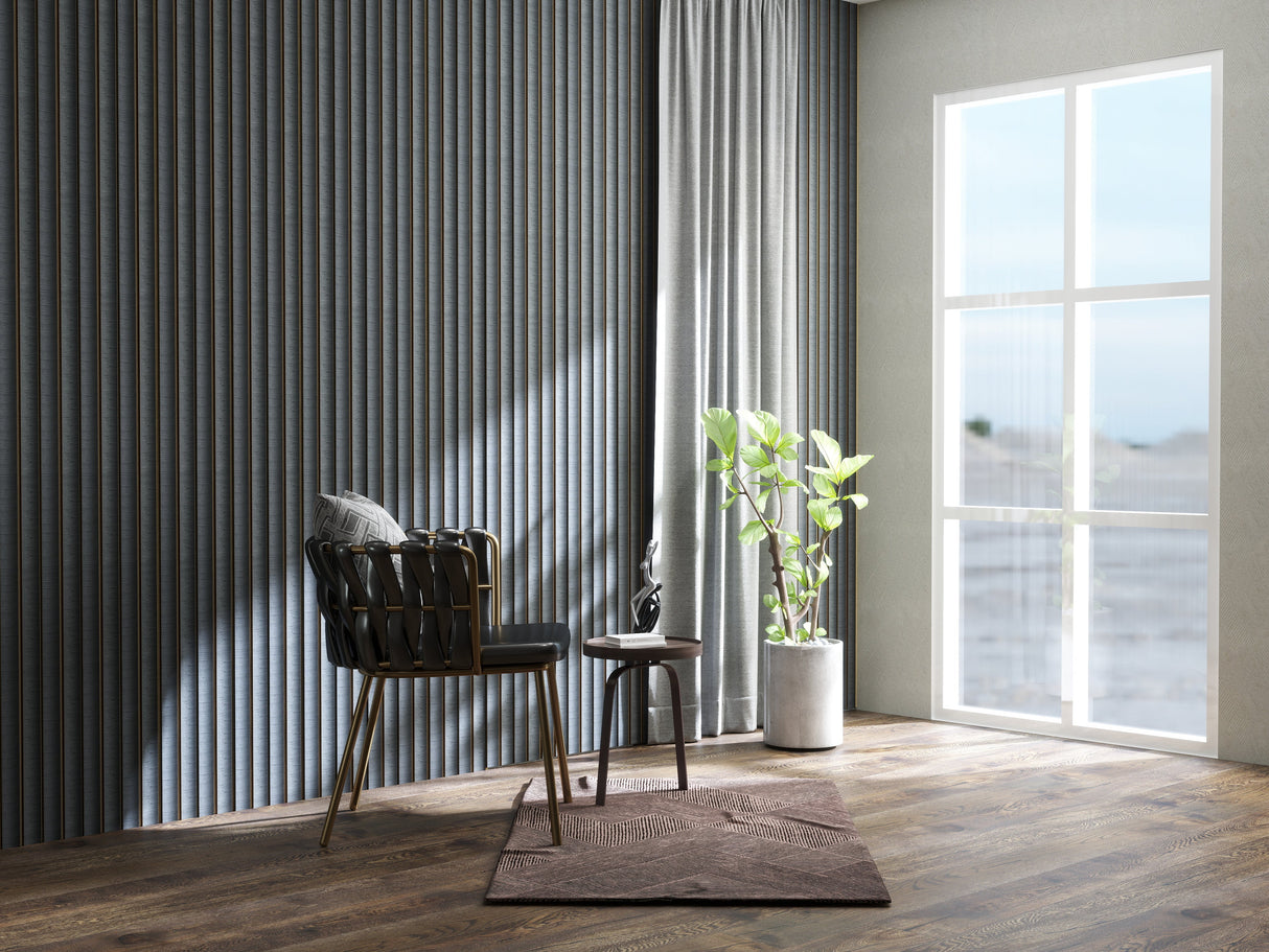 3D Kunststof Wandpanelen Antraciet Lumière Collection 270 x 12 cm | Set van 4