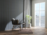 3D Kunststof Wandpanelen Antraciet Lumière Collection 270 x 12 cm | Set van 4