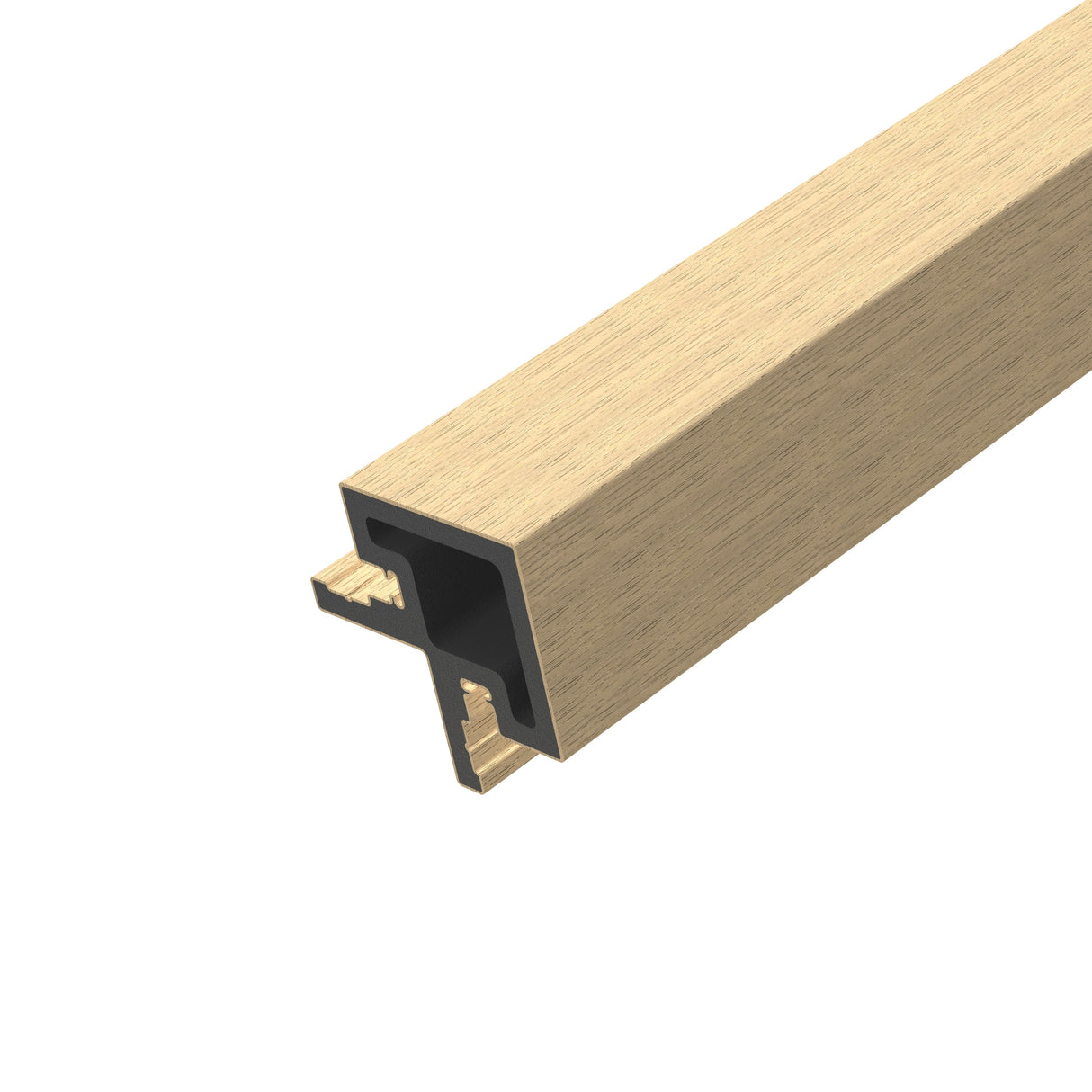 Afwerkprofiel Hoekprofiel binnenzijde Buitenpaneel Naturel 290 cm Gevel Tuin 3D Houtnerf