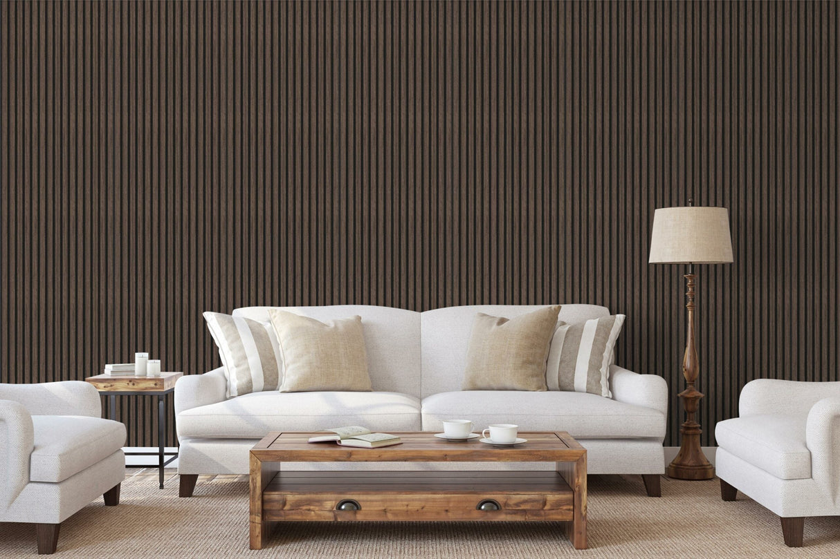 Akoestische panelen 270x60 cm - Eiken Dark Walnoot