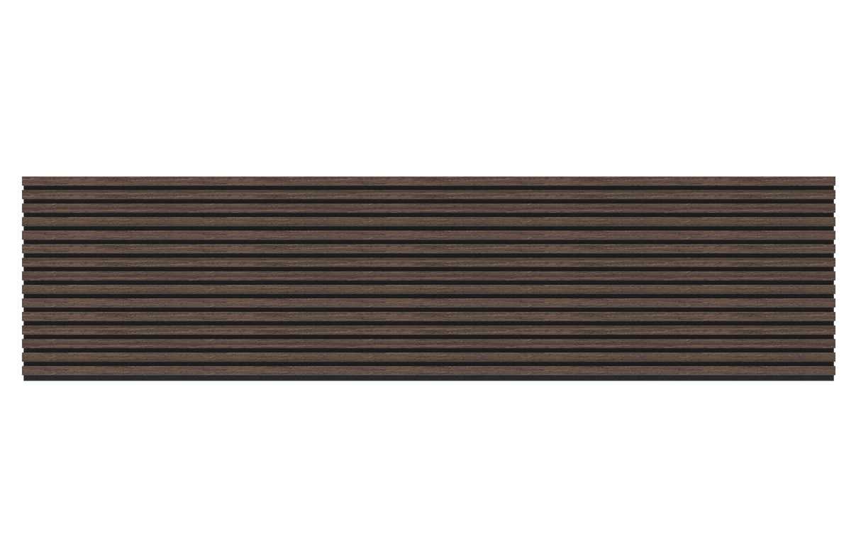 Akoestische panelen 300x60 cm - Eiken Dark Walnoot