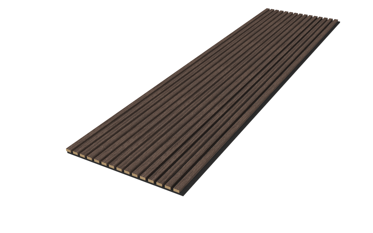 Akoestische panelen 300x60 cm - Eiken Dark Walnoot