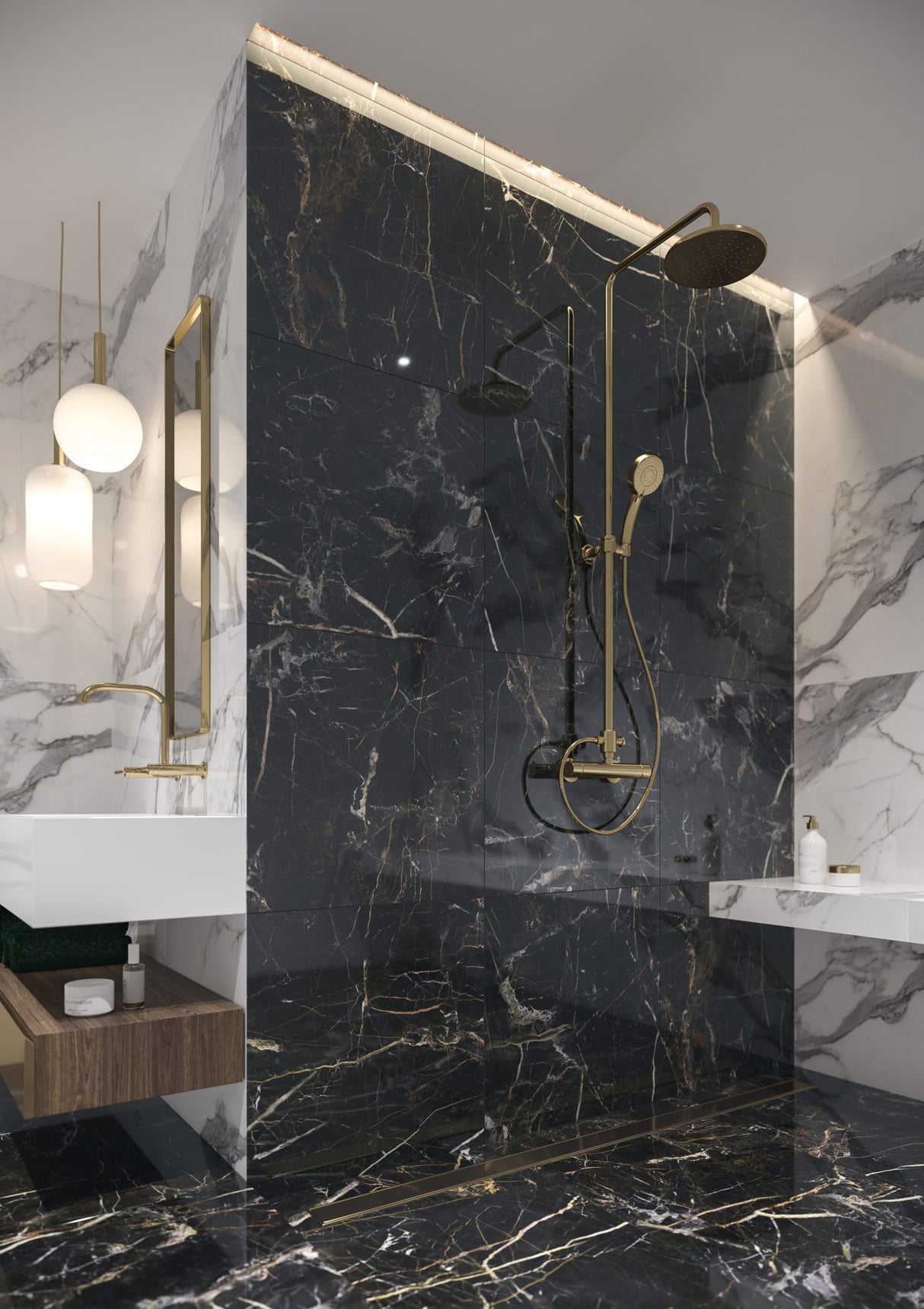 Marquina Gold Mat Marmerlook 60×120 Gerectificeerd Vloertegel & Wandtegel
