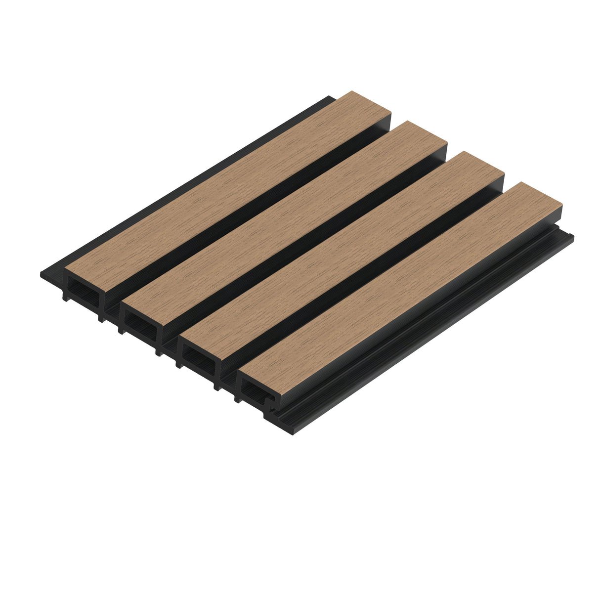 Composiet Gevelbekleding Mokka Lattenwand Wandpanelen 290 x 22 cm | Set van 4 stuks
