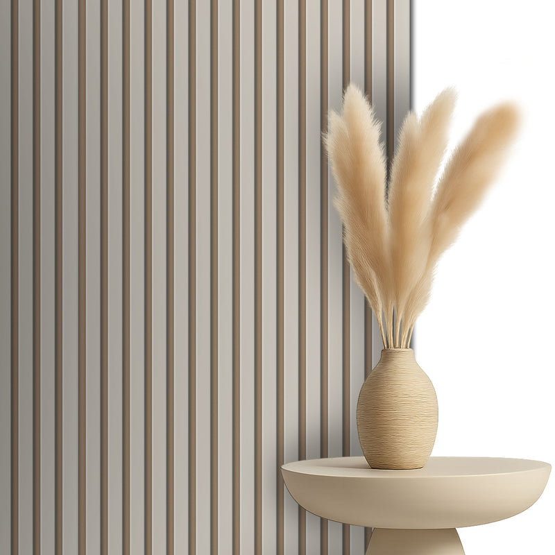 Beige Akoestische Wandpaneel + Vilt 270x60