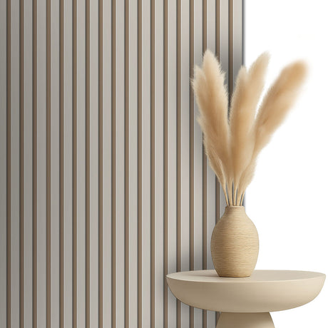 Beige Akoestische Wandpaneel + Vilt 270x60