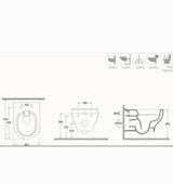 ISVEA Soluzione Randloos Wandcloset Inclusief Softclose Zitting