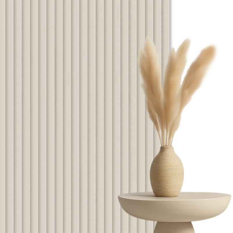 Suède Beige Akoestische Wandpaneel 280x60 Solid Velvet