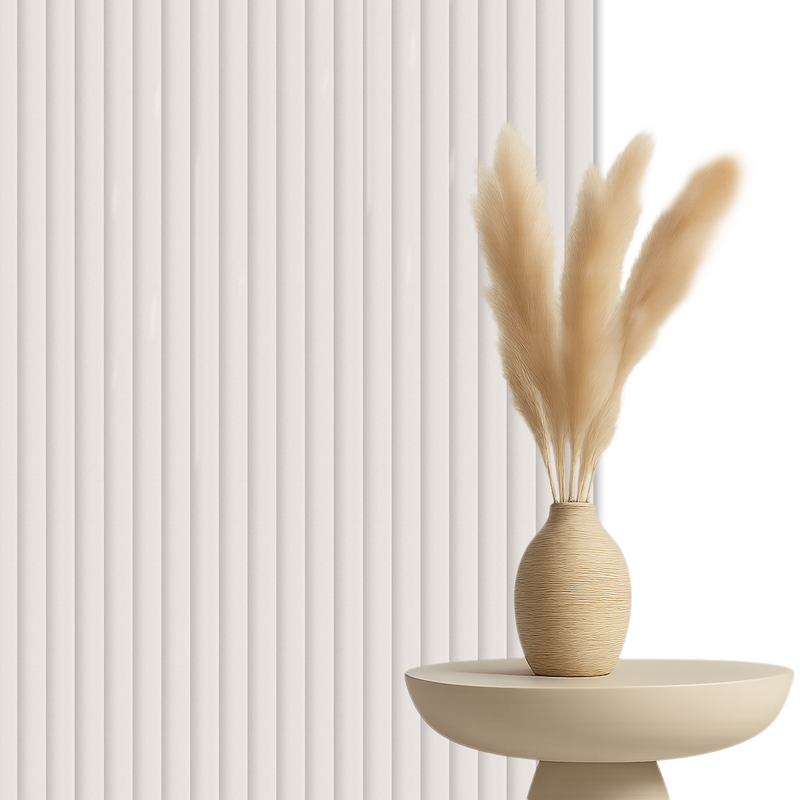 Suède Wit Akoestische Wandpaneel 280x60 Solid Velvet