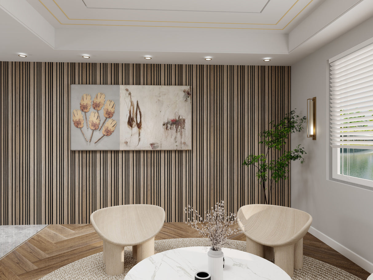 Tripple Taupe Akoestische Wandpaneel 270x60