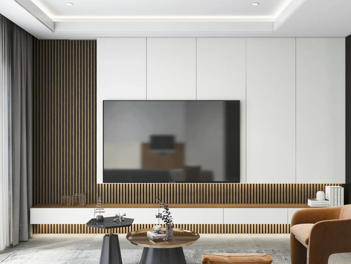 Akoestische panelen 270x60 cm - Eiken Walnoot