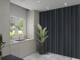 Sanitime Akoestische Wandpanelen Lattenwand Tripple Akupanelen 270 x 60 cm Black eiken