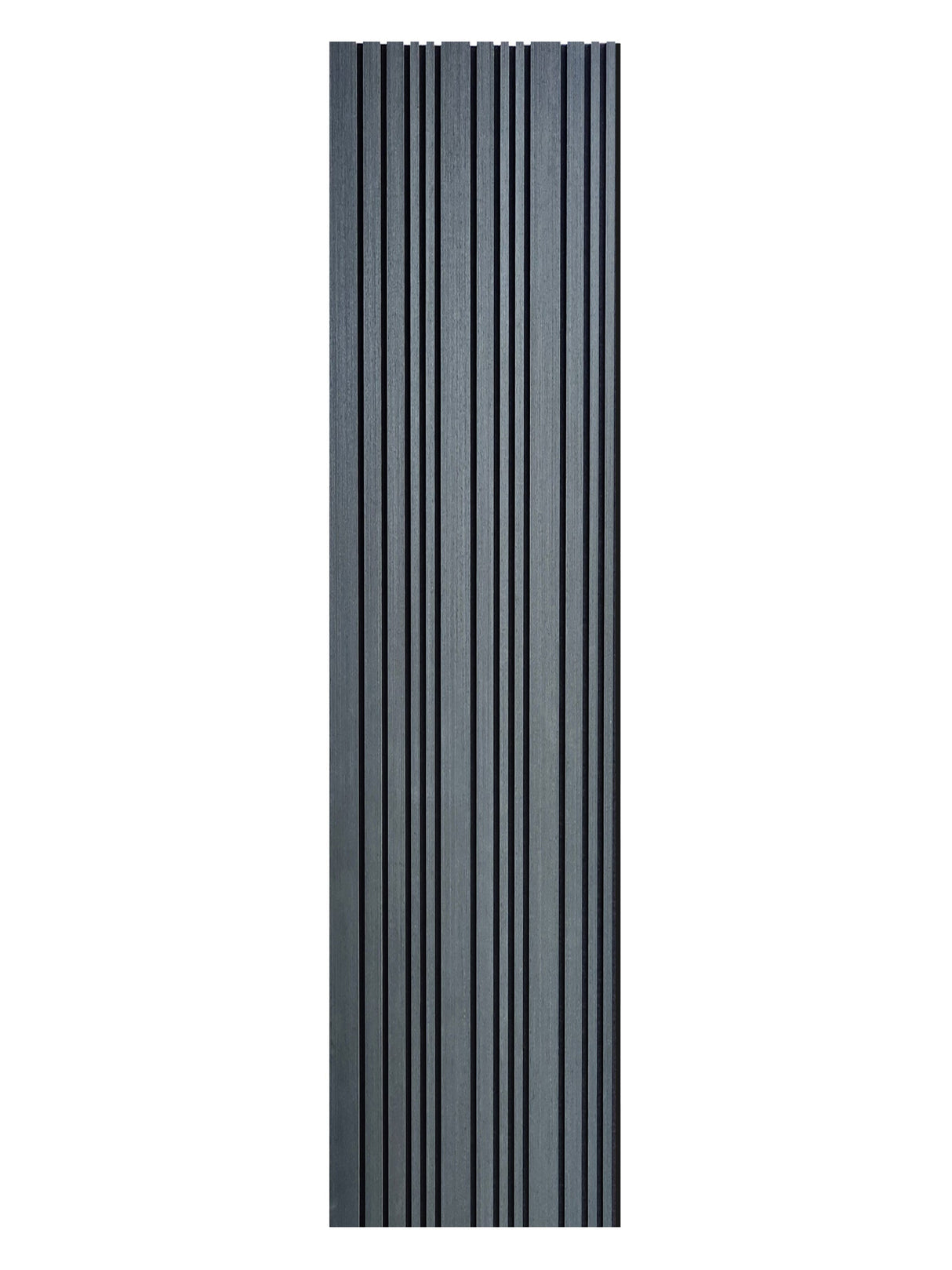 Sanitime Akoestische Wandpanelen Lattenwand Tripple Akupanelen 270 x 60 cm Black eiken
