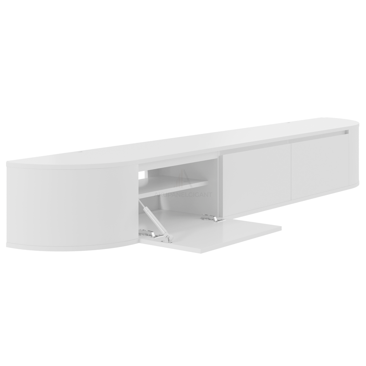 Aura Curved TV-Meubel Wit 240 cm