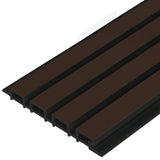 Composiet Gevelbekleding Dark Walnoot Lattenwand Wandpanelen 290 x 22 cm | Set van 4 stuks