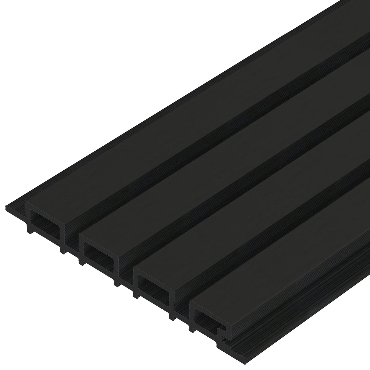 Composiet Gevelbekleding Zwart Lattenwand Wandpanelen 290 x 22 cm | Set van 4 stuks