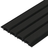 Composiet Gevelbekleding Zwart Lattenwand Wandpanelen 290 x 22 cm | Set van 4 stuks