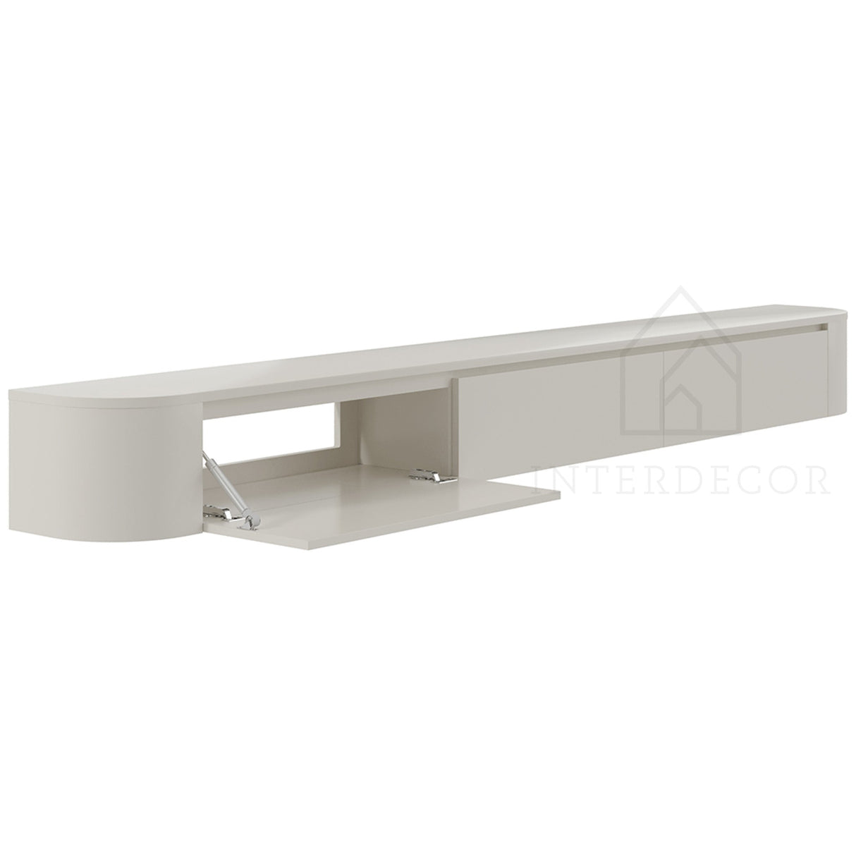Dulce Curved TV-Meubel Zwevend Beige 280 cm