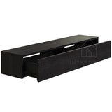 Gangkast zwevend zwart 100x20x15 cm