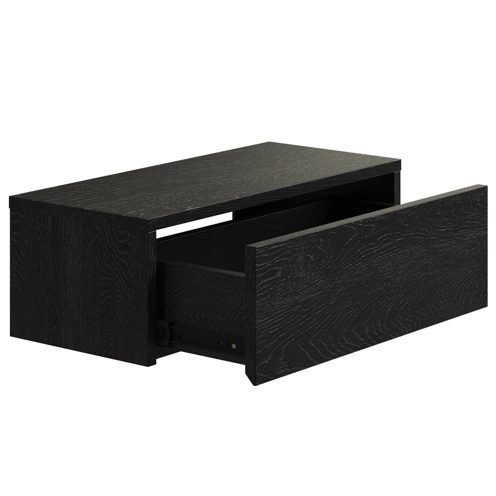 Gangkast zwevend zwart 60x26x20 cm