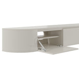 Elegance Collection Japandi Aura Curved TV Meubel zwevend beige