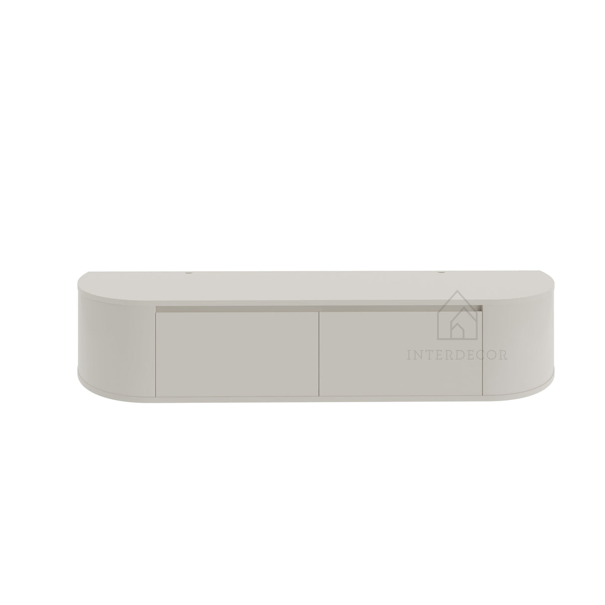 Elegance Collection Japandi Aura Curved TV Meubel zwevend beige
