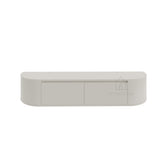 Elegance Collection Japandi Aura Curved TV Meubel zwevend beige