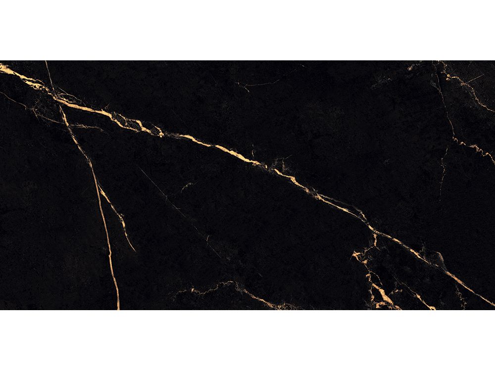 Lave Zwart Hoogglans Goud Marmerlook 60×120 Gerectificeerd Vloertegel & Wandtegel