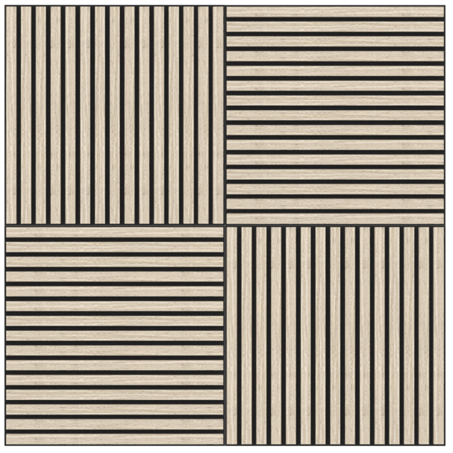 Akoestische panelen 60x60 cm - Eiken Ligt Naturel