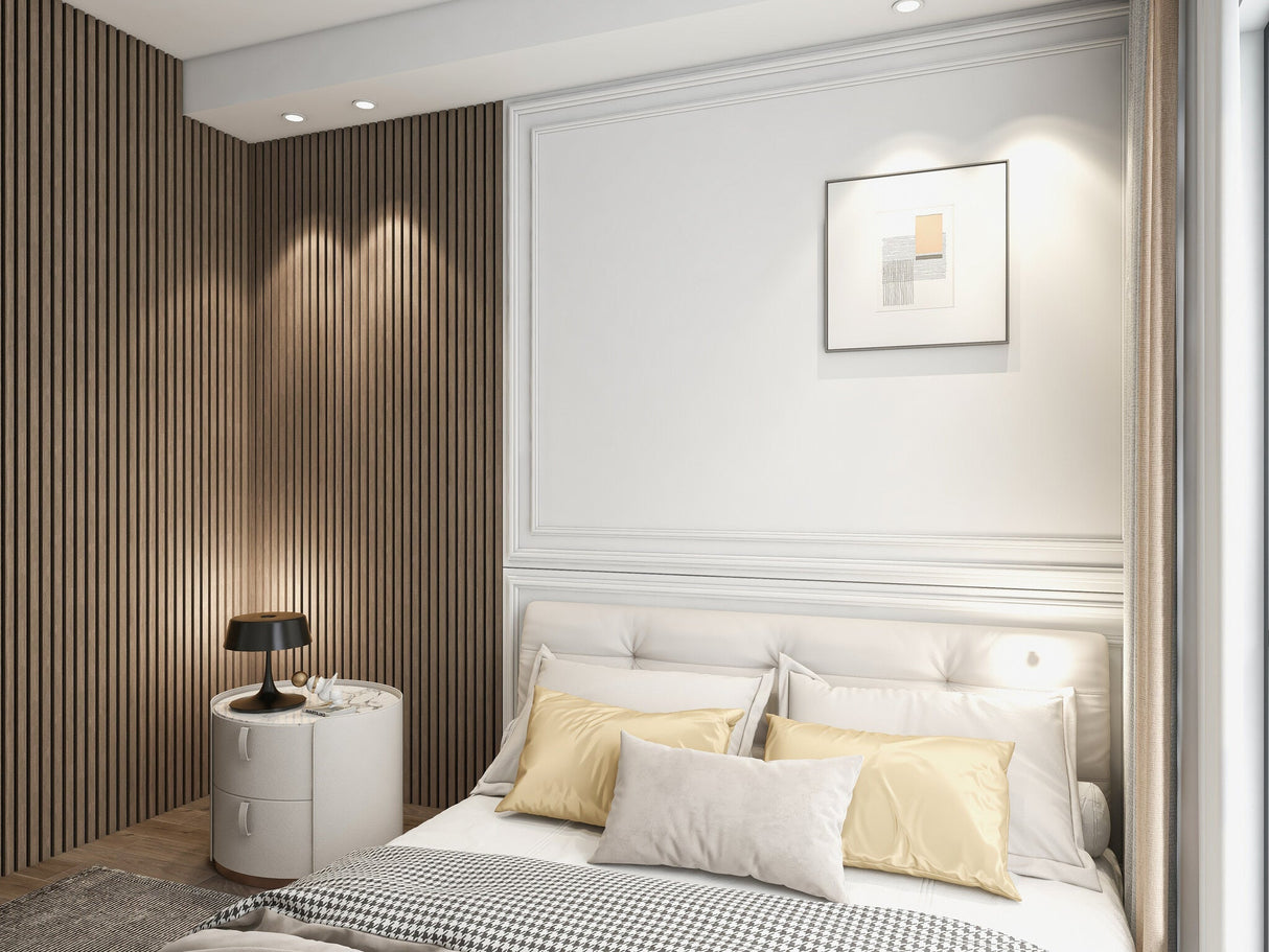 Akoestische panelen 270x60 cm - Eiken Mokka