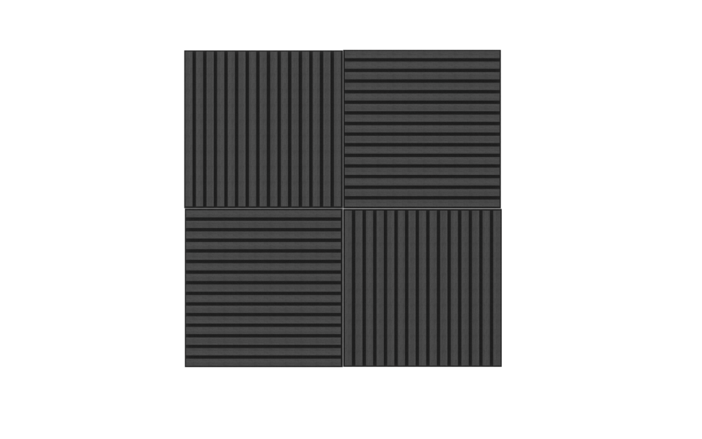 Akoestische panelen 60x60 cm - Eiken Zwart