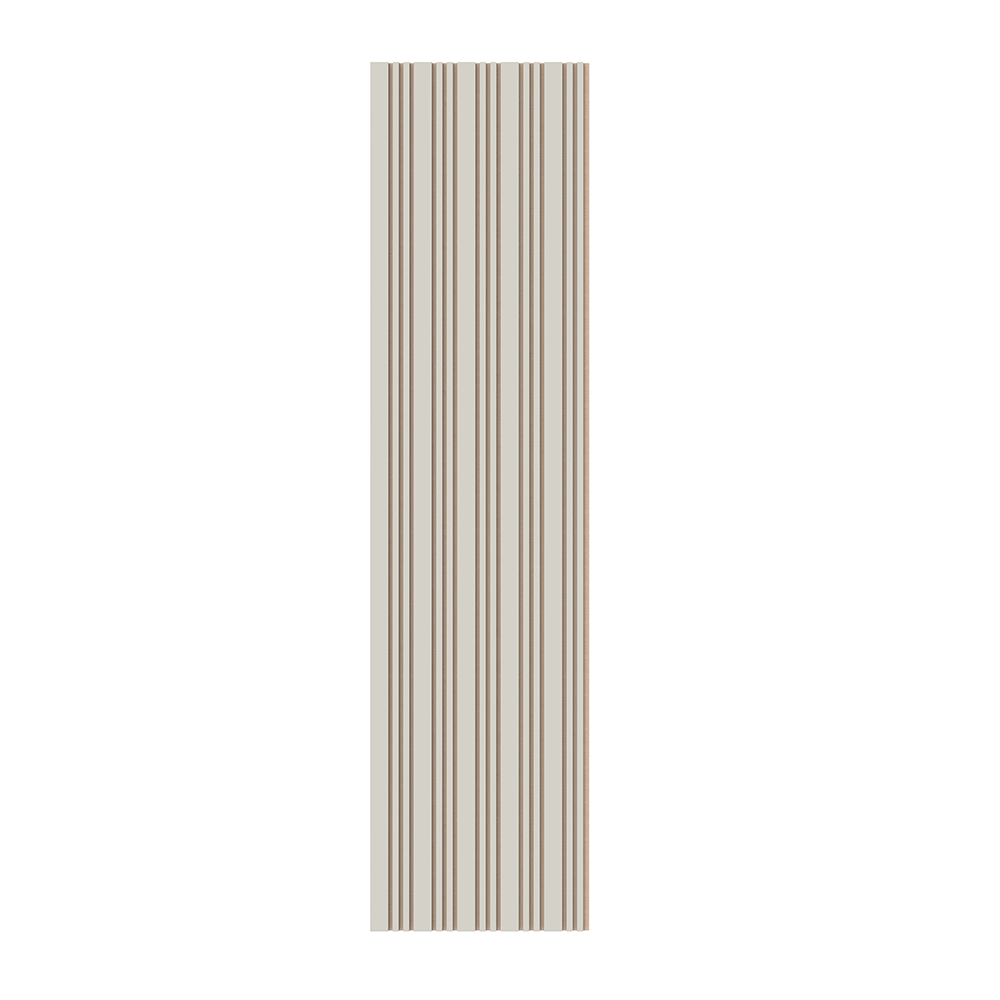 Sanitime Akoestische Wandpanelen Lattenwand Tripple Akupanelen 270 x 60 cm Beige on Beige