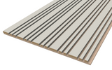 Sanitime Akoestische Wandpanelen Lattenwand Tripple Akupanelen 270 x 60 cm Beige on Beige
