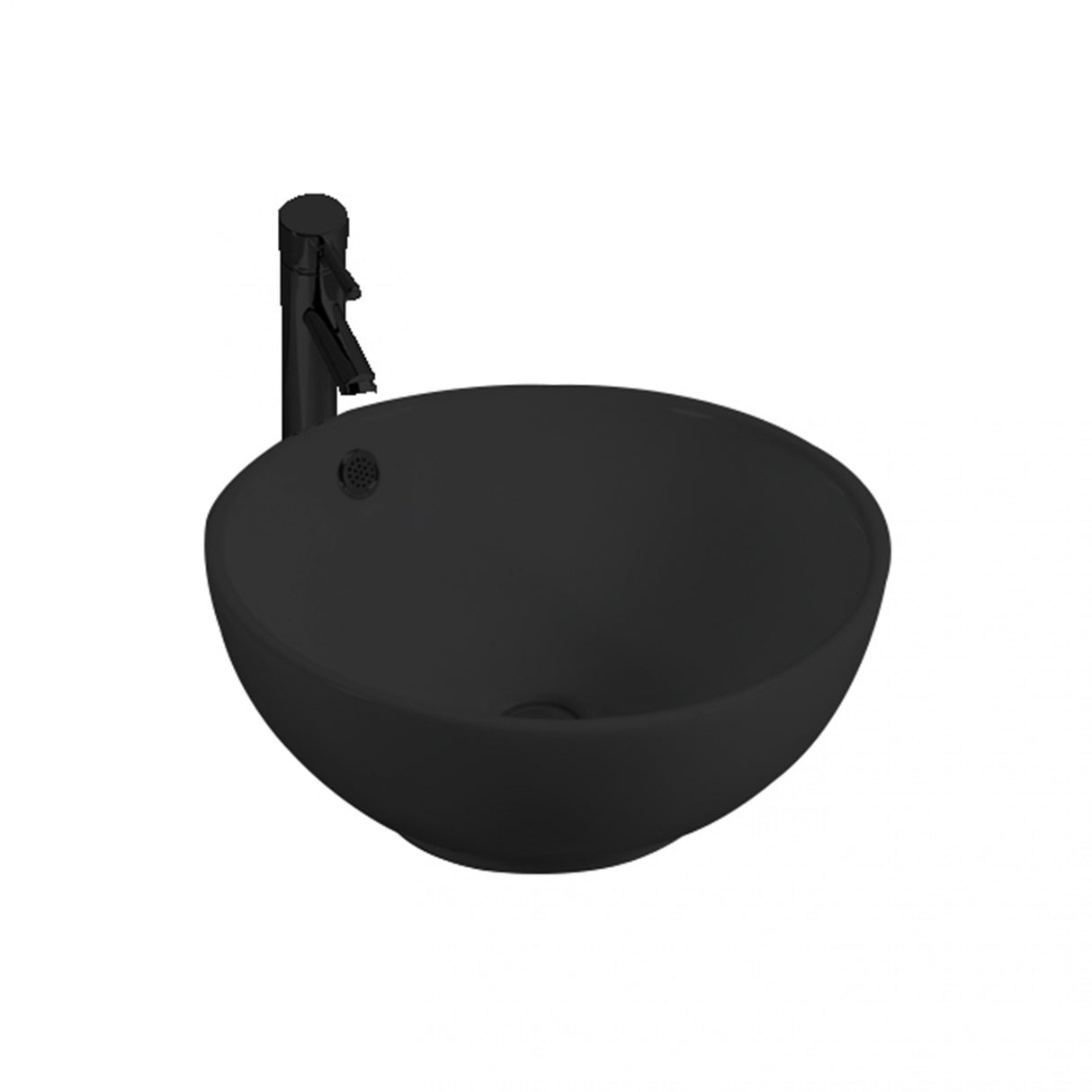 Waskom Lyon 43cm Mat Zwart